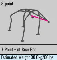 Cusco 91-00 Toyota Soarer Sfty21 Through Dash 7pt 2 Passenger Roll Cage - White (S/O / No Cancel)