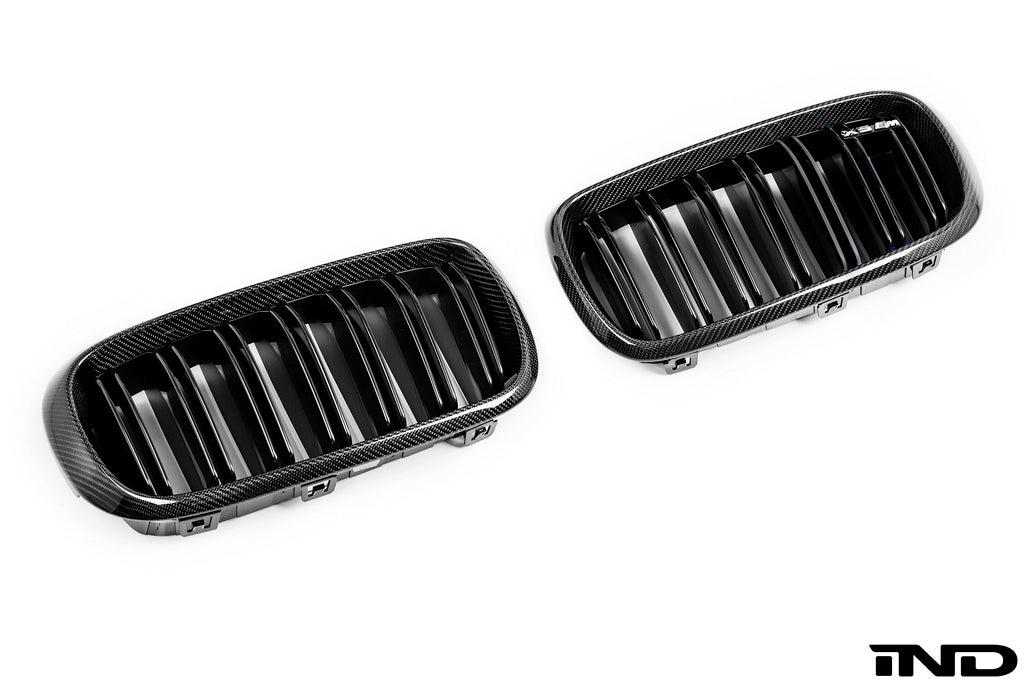 IND F85 X5M Carbon Front Grille Set - 0