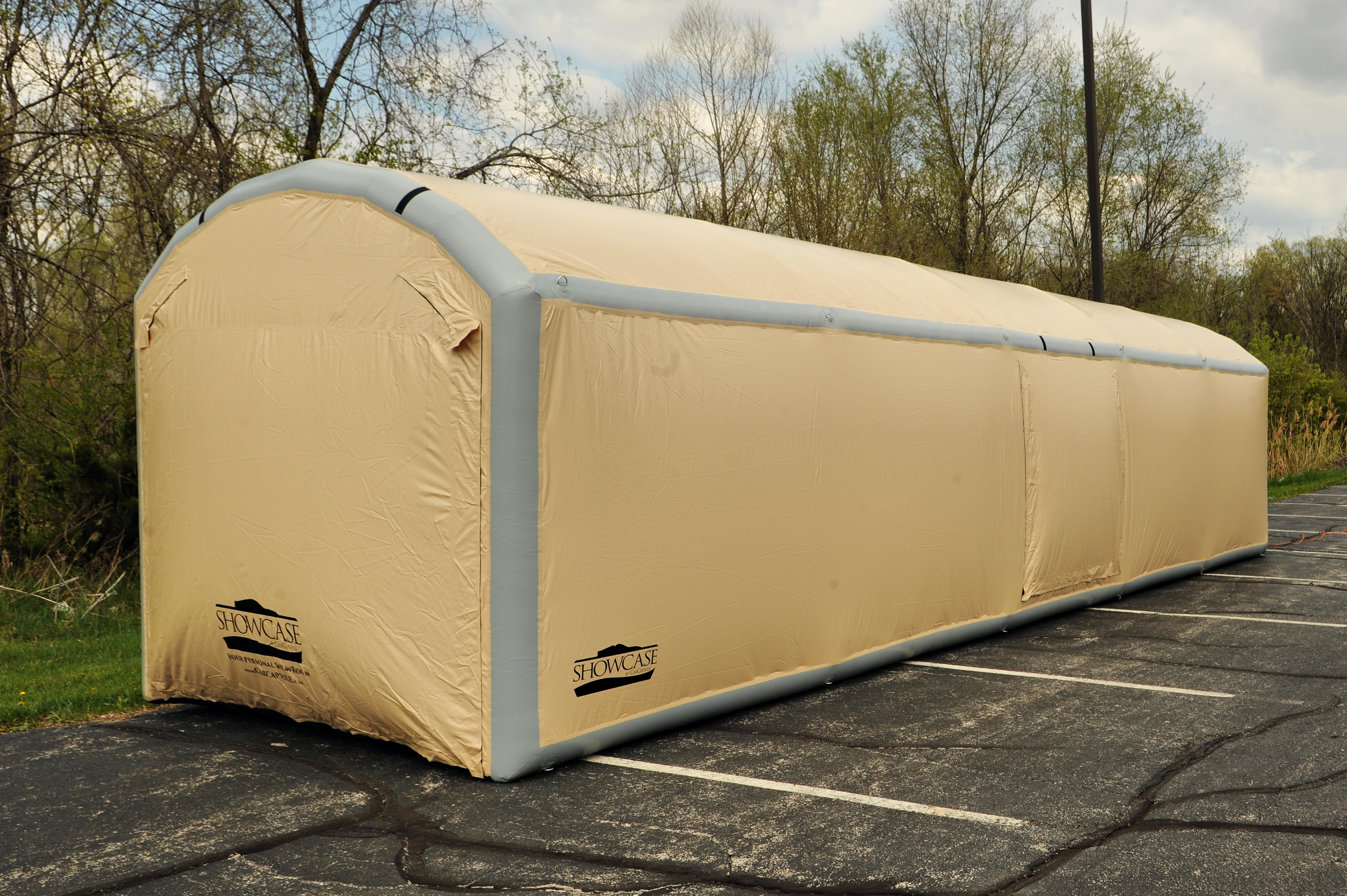 CarCapsule 36' Outdoor Showcase w/11' Pitched Roof