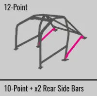 Cusco SFTY21 2-Passenger 12-Point BLK DASH-THROUGH Roll Cage Subaru STi GRB 08-14 (S/O/No Cancel) - 0