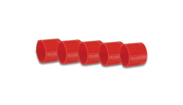 Female -3AN Plastic Plug, Red, Pack of 5