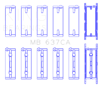 King BMW S85B50A Main Bearing Set - 0