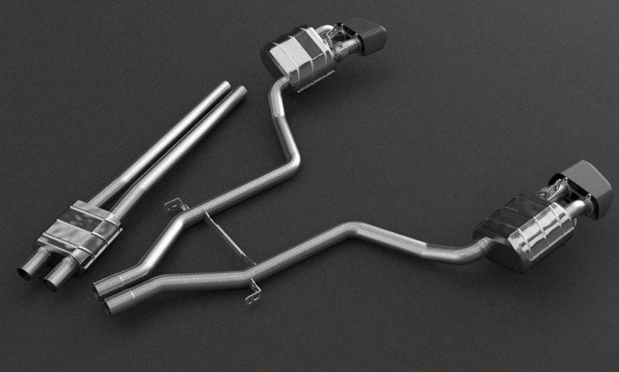 Porsche 970 Panamera V8 S & 4S - Valved Exhaust System Long Version & Mid-Pipes (NO Remote) - 0