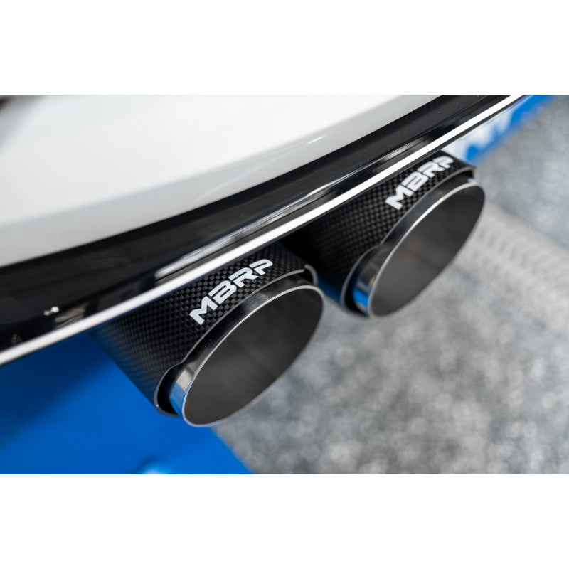 MBRP PRO Series VW Mk7 R 3" Cat Back Quad Rear Exhaust With CF Tips