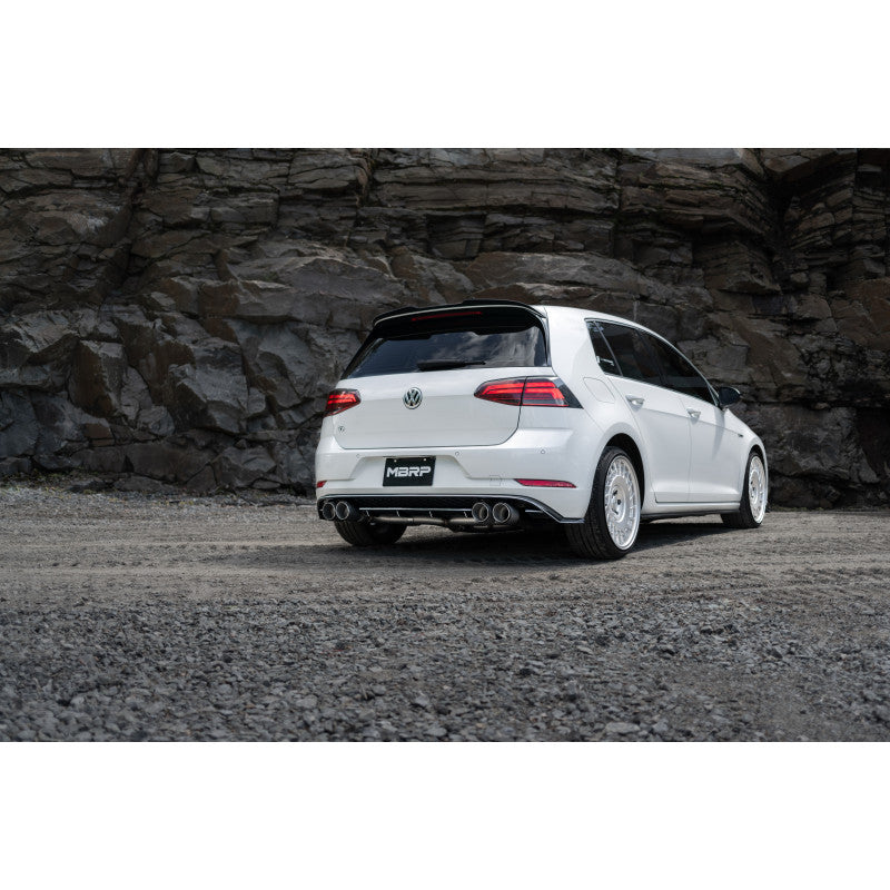 MBRP PRO Series VW Mk7 R 3" Cat Back Quad Rear Exhaust With CF Tips