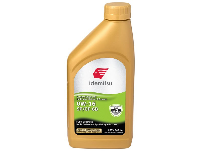 IDEMITSU Full Synthetic Engine Oil 0W-16 GF-6 1 QT