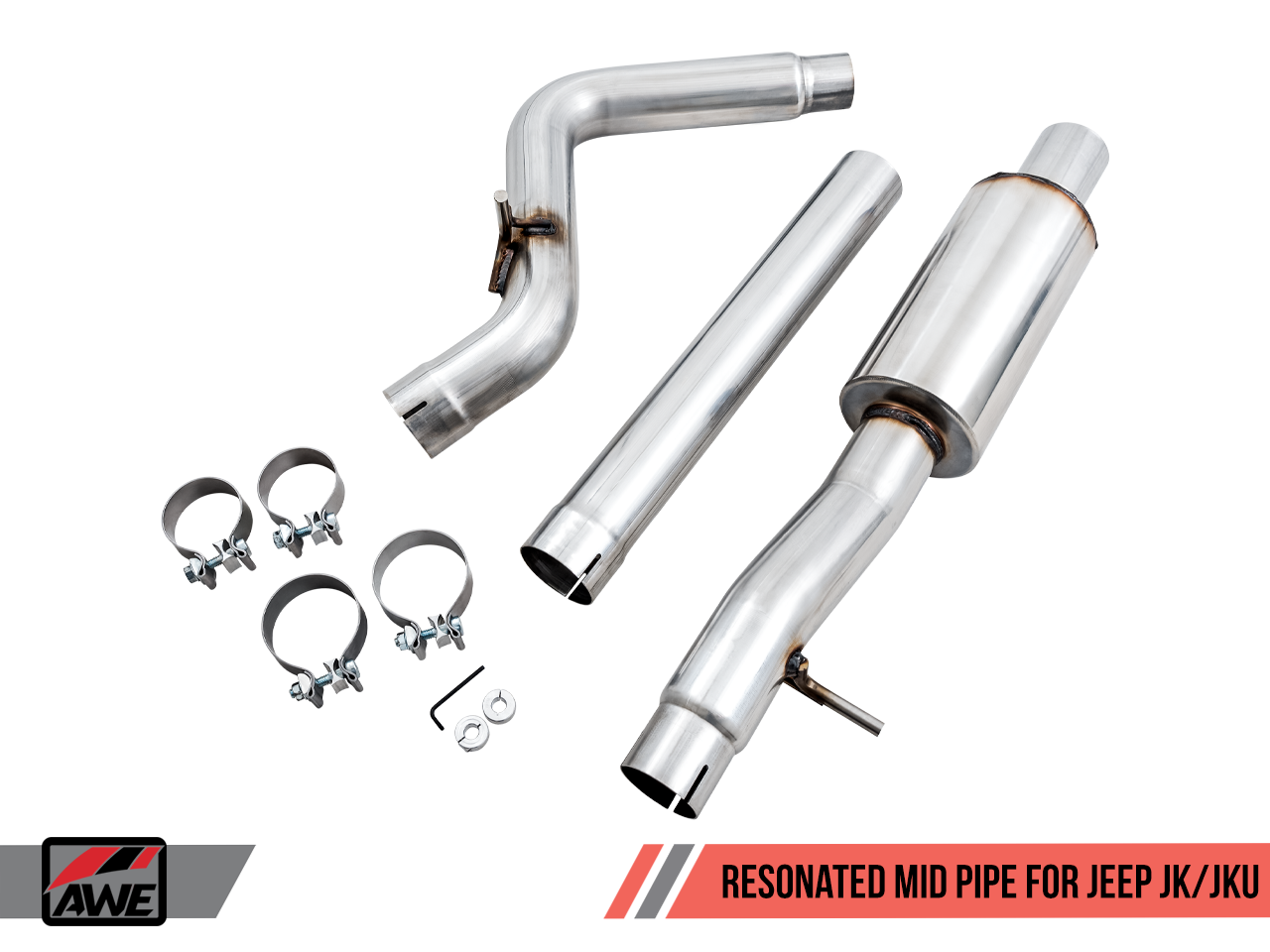 AWE Resonated Mid Pipe for Jeep JK/JKU 3.6L