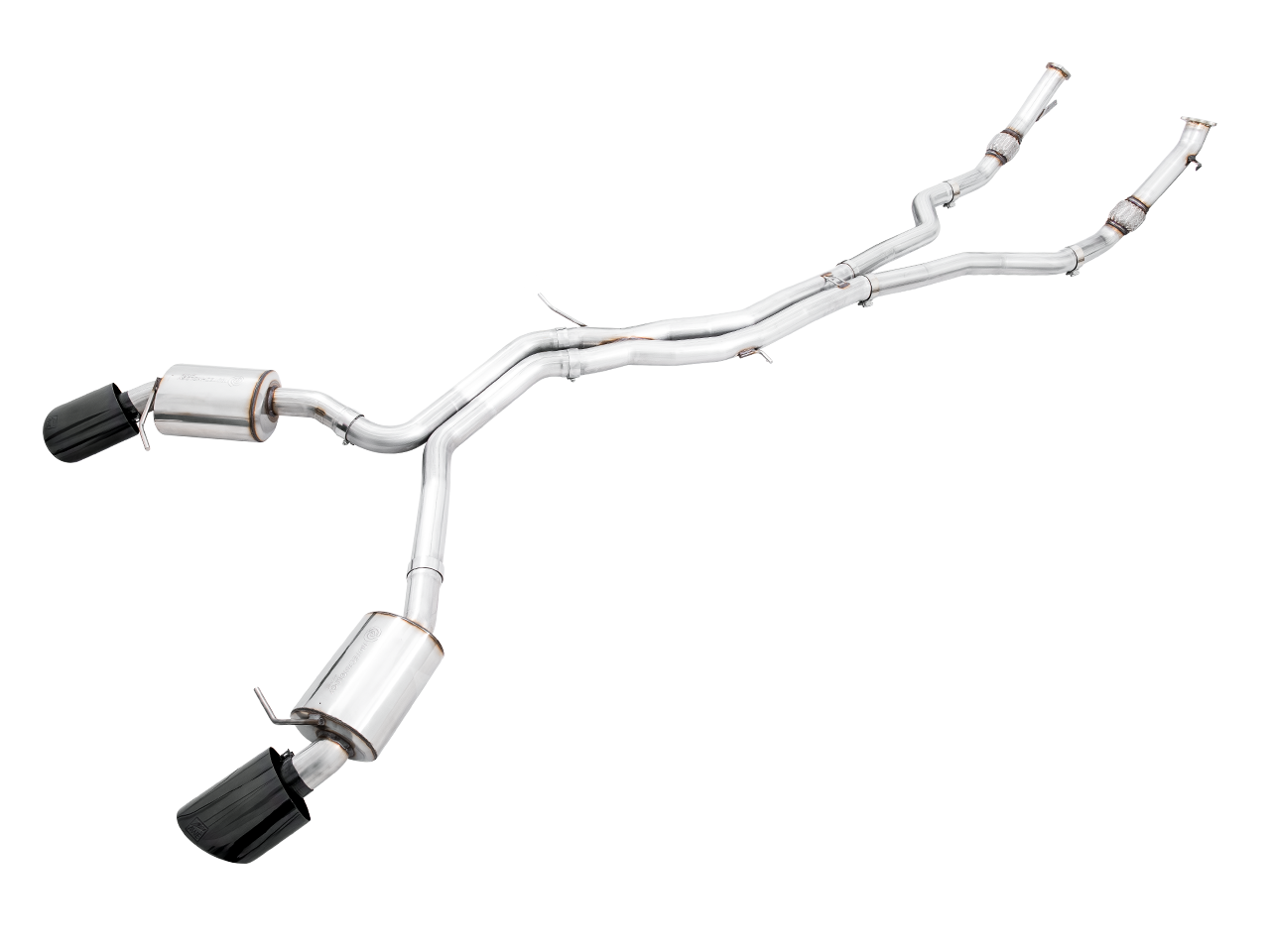 AWE Touring Edition Exhaust for Audi B9.5 RS 5 Sportback - Non-Resonated - Diamond Black RS-style Tips