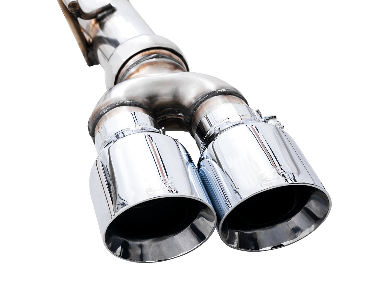 AWE 0FG Catback Split Rear Exit Exhaust for 4th Gen Silverado/Sierra 1500 5.3L (With Bumper Cutouts) - Quad Chrome Silver Tips