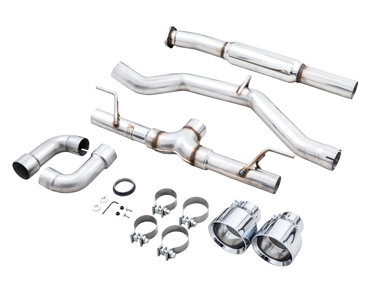 AWE Track Edition Exhaust for Subaru BRZ / Toyota GR86 / Toyota 86 / Scion FR-S - Chrome Silver Tips