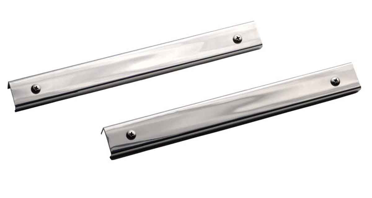 Kentrol 55-83 Jeep CJ5 Entry Guards Pair - Polished Silver