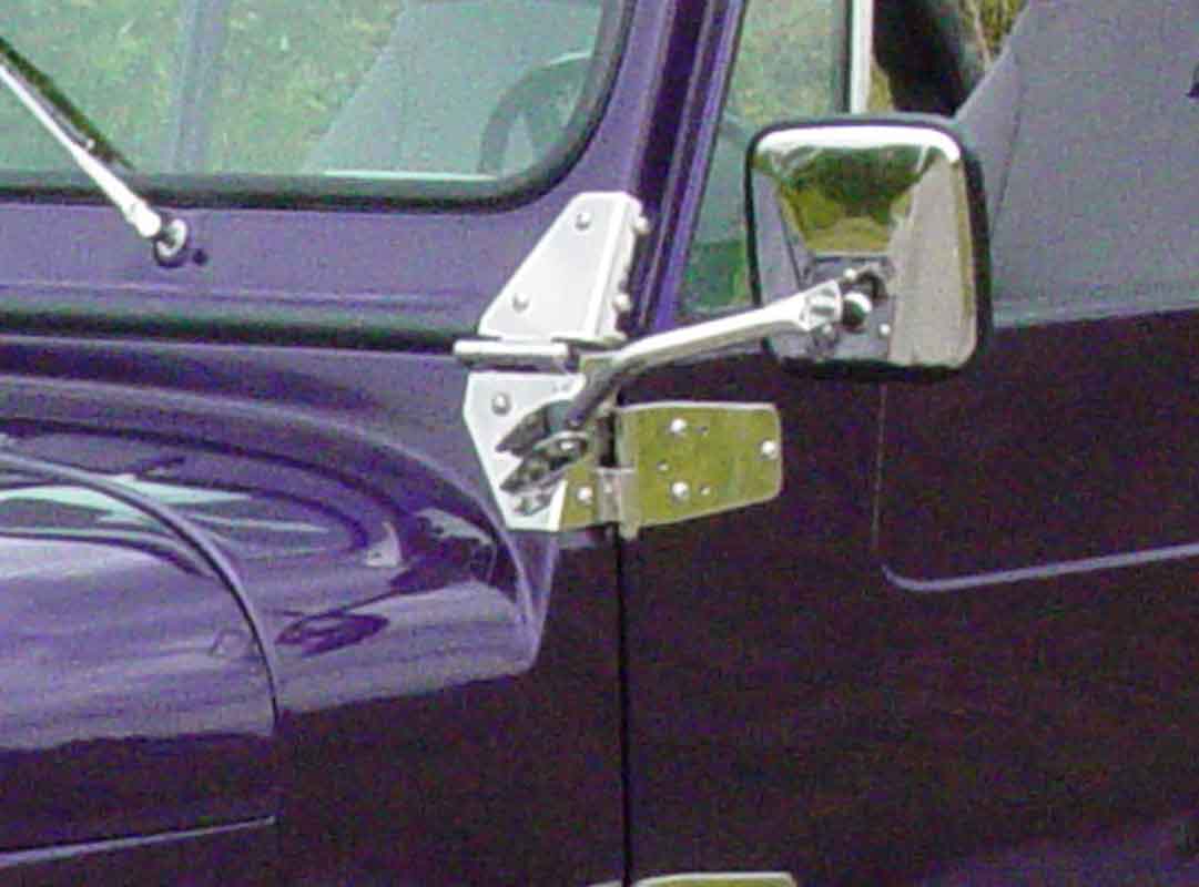 Kentrol 55-86 Jeep CJ Mirror Kit Pair - Polished Silver - 0