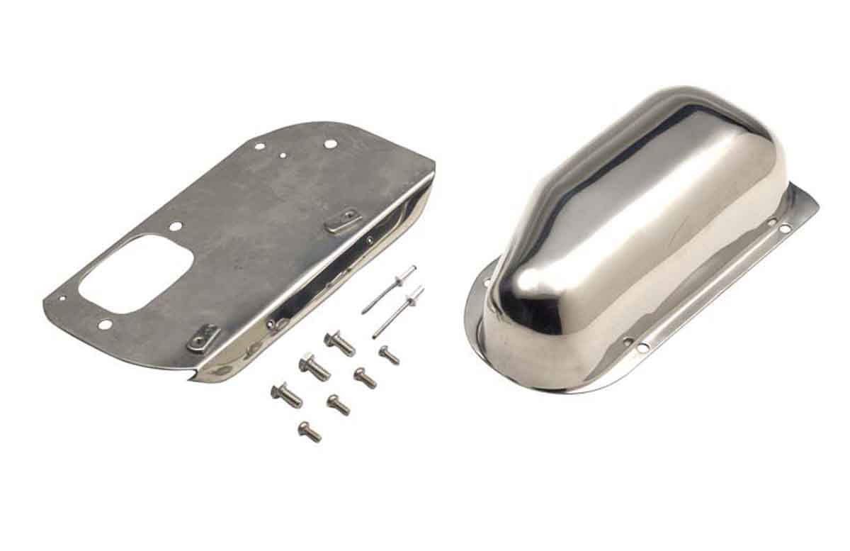 Kentrol 76-86 Jeep Wiper Motor Cover CJ - Polished Silver