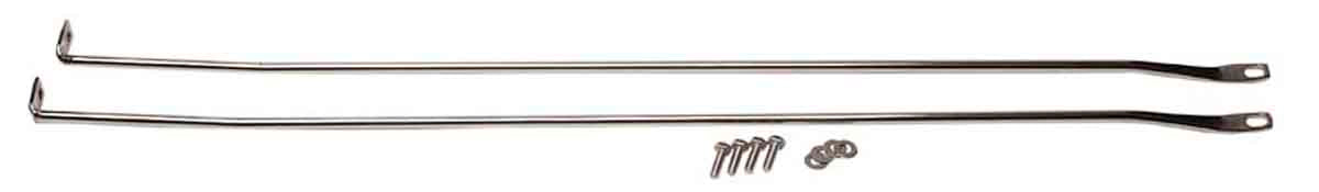 Kentrol 72-86 Jeep CJ Hood Prop Rod - Polished Silver