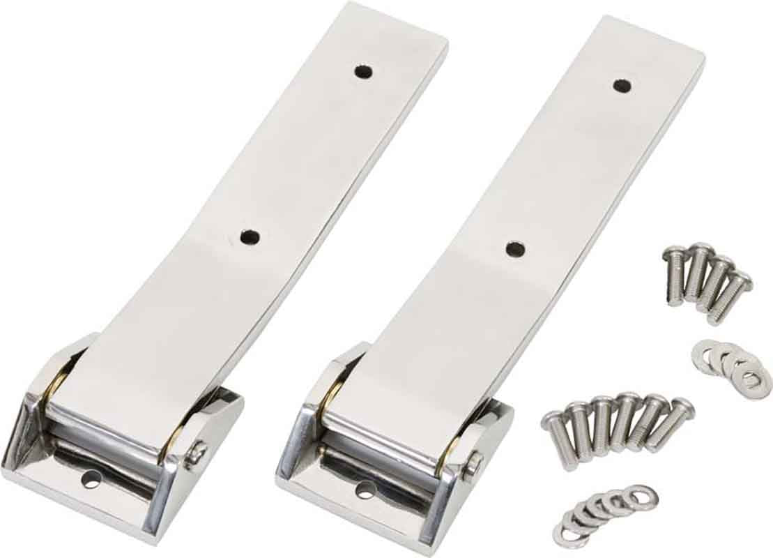 Kentrol 07-18 Jeep Wrangler JK Tailgate Hinge Pair - Polished Silver