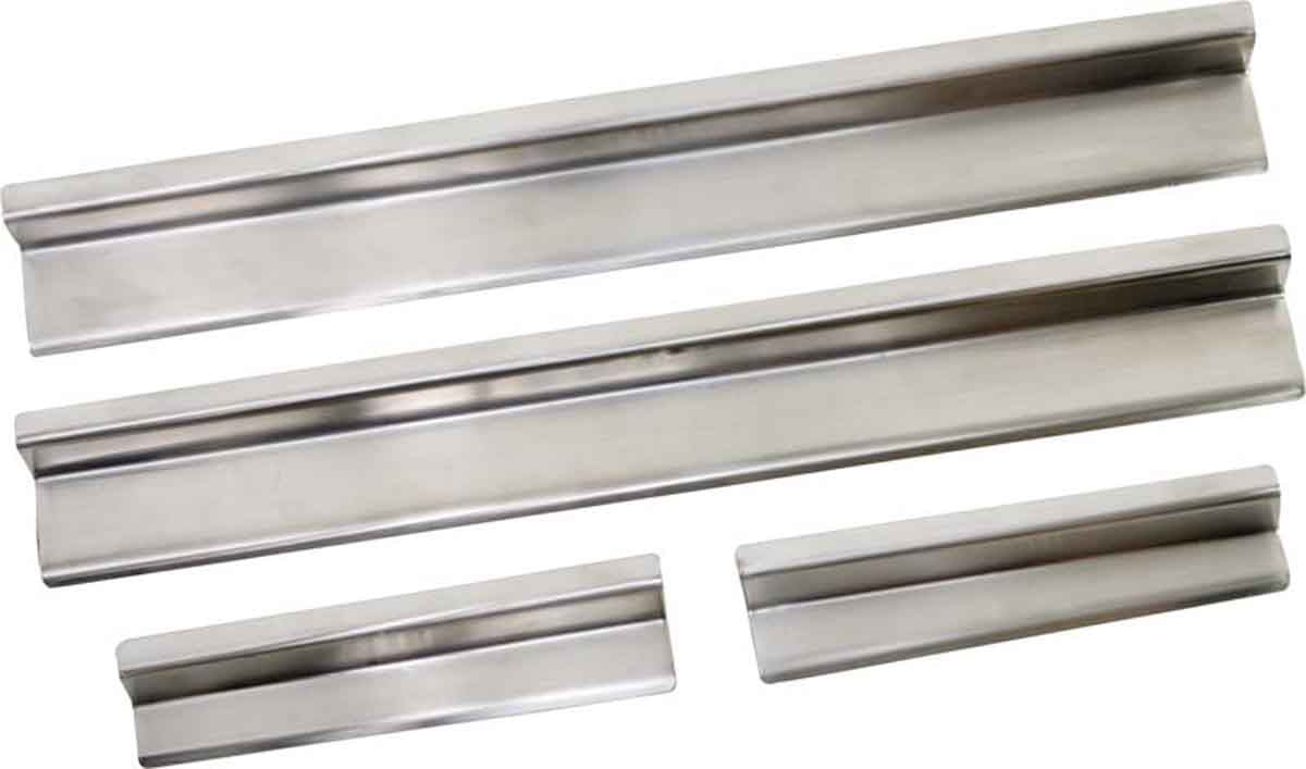 Kentrol 07-18 Jeep Wrangler JK Entry Guards 4 Pieces 4 Door - Polished Silver