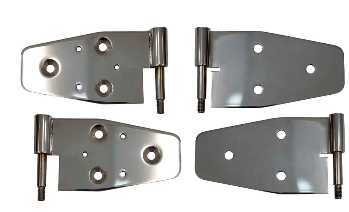 Kentrol 03-06 Jeep Wrangler TJ Door Hinge Set of 4 Pieces Polished