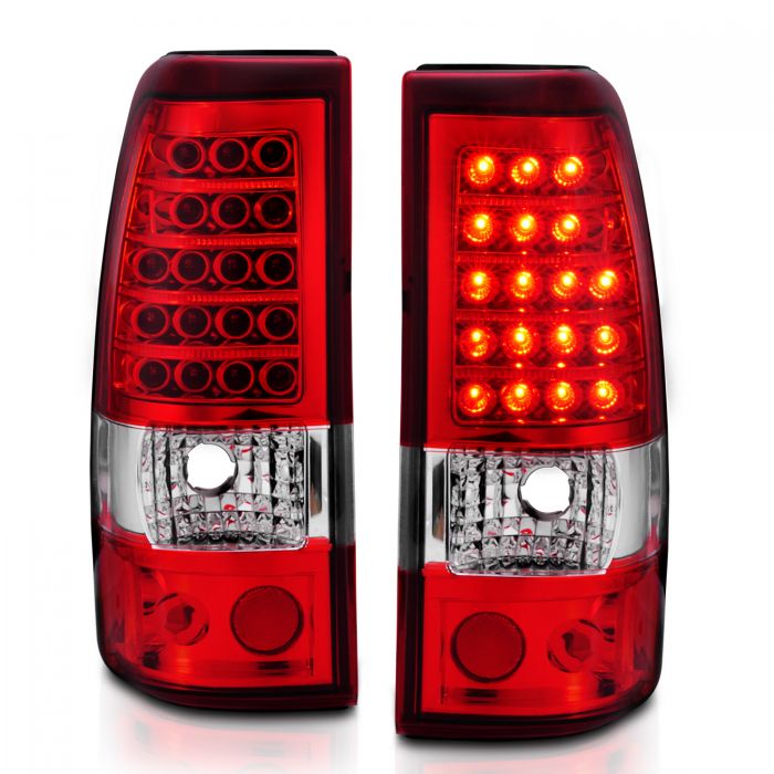 ANZO 2003-2006 Chevrolet Silverado 1500 LED Taillights Red/Clear - 0