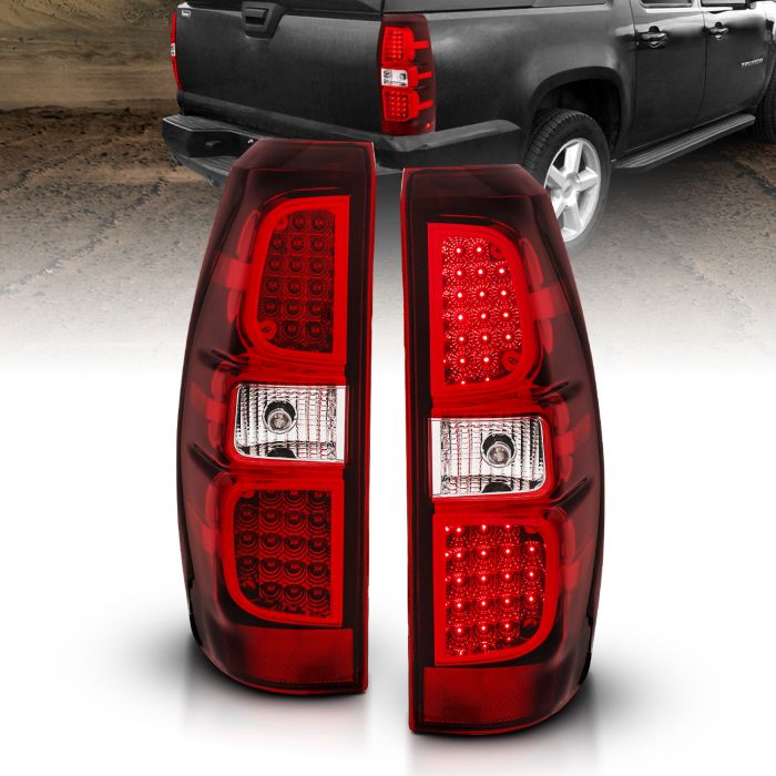 ANZO 2007-2013 Chevrolet Avalanche LED Taillights Red/Clear