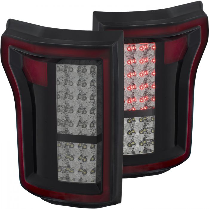 ANZO 2015-2016 Ford F-150 LED Taillights Red/Smoke