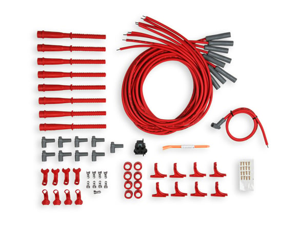 RACEPAK Wire Set. Red Super Conductor. Single Hemi