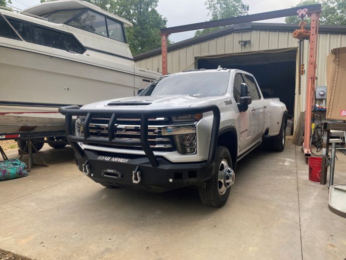 Road Armor 20-22 Chevy 2500 Stealth Front Winch Bumper Titan Guard - Texture Black - 0