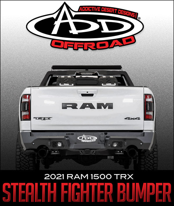 ADDICTIVE DESERT DESIGNS STEALTH FIGHTER REAR BUMPER: 2021 RAM 1500 TRX