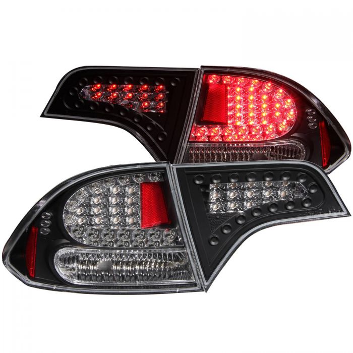 ANZO 2006-2011 Honda Civic LED Taillights Black