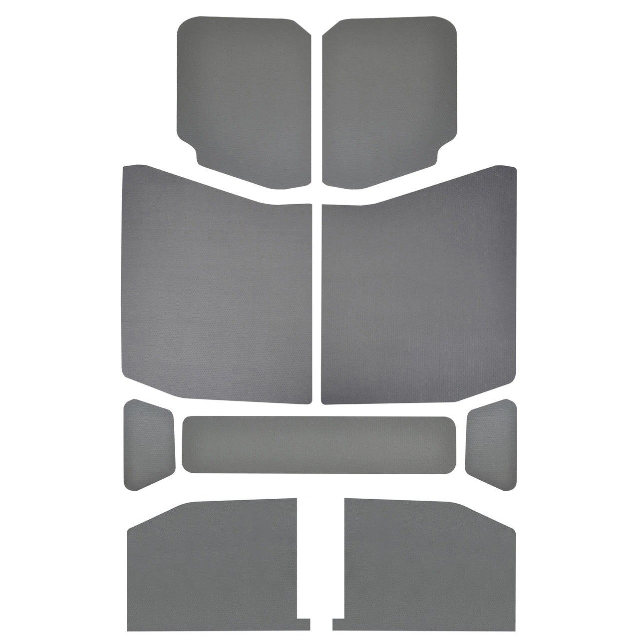 DEI 18-23 Jeep Wrangler JL 4-Door Boom Mat Headliner - 9 Piece - Gray Leather Look