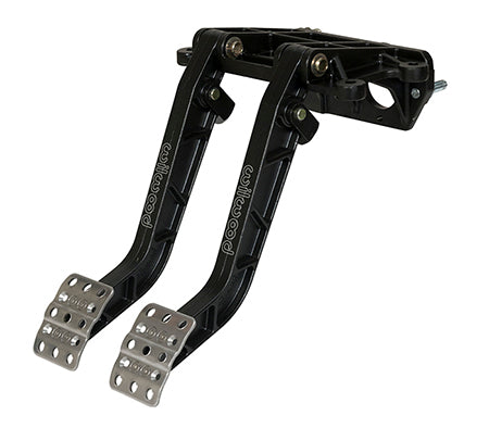 Wilwood Adjustable-Tandem Dual Pedal - Brake / Clutch - Fwd. Swing Mount - 6.25:1 - Black E-Coat