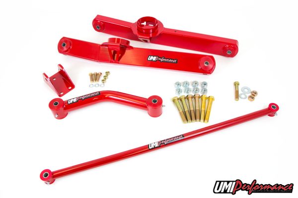 UMI Performance 59-64 GM B-Body Rear Suspension Kit 3-Link- Chevy only - Red