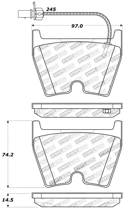 StopTech Performance Front Brake Pads Audi R8/RS4/RS5/RS6 Lamborghini Gallardo