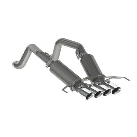 3" Dual Muffler Axle Back, with Quad 4" Dual Wall Tips, T304