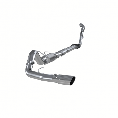 4" Turbo Back, Single Side Exit (Aluminized 3" downpipe), AL