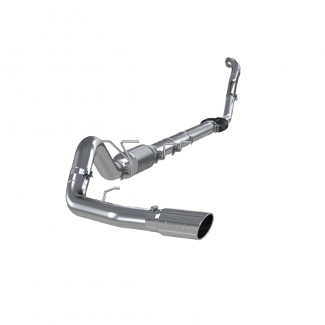 4" Turbo Back, Single Side Exit (Aluminized 3" downpipe), T409