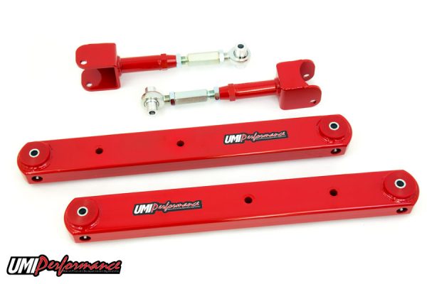 UMI Performance 64-67 GM A-Body Rear Control Arm Kit Fully Boxed Lowers Adjustable Uppers