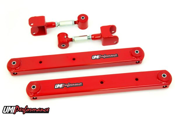 UMI Performance 68-72 GM A-Body Rear Control Arm Kit Fully Boxed Lowers Adjustable Uppers