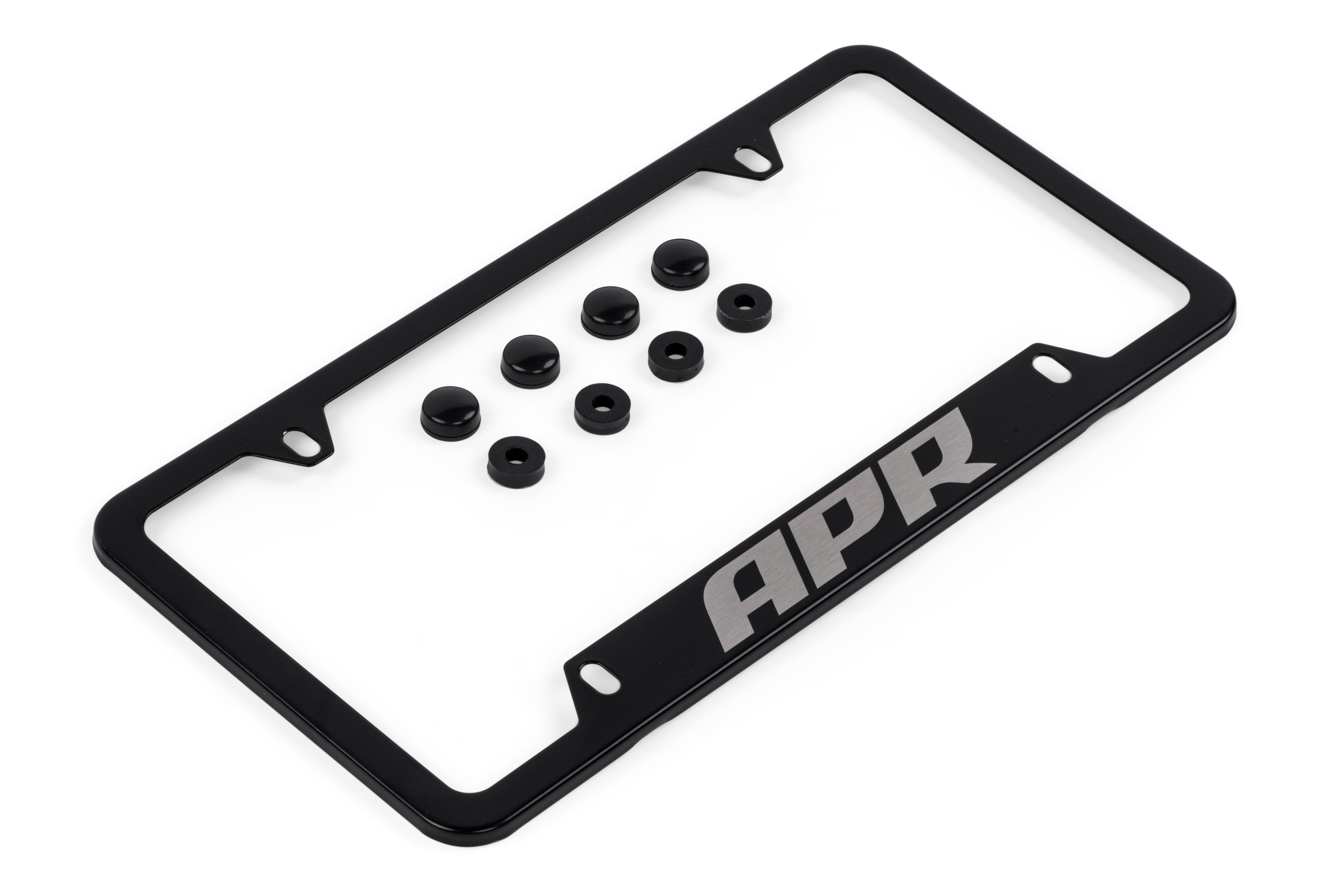 APR License Plate Frame - Thick, Black w/ Hiders