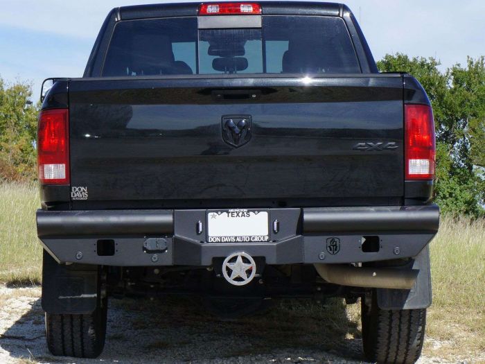 Road Armor 10-18 Dodge 2500 Vaquero Rear Non-Winch Bumper - Tex Blk - 0