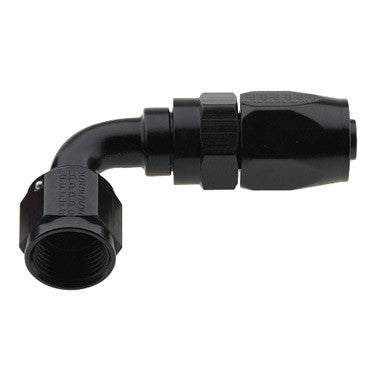 Fragola -6AN x 90 Degree Pro-Flow Hose End - Black