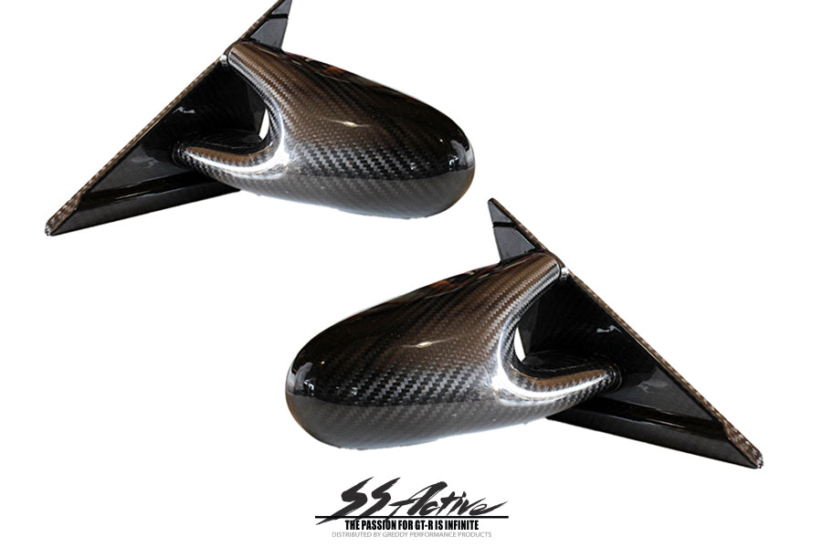 GReddy Garage 89-94 Nissan Skyline GT-R Carbon Side Mirror R32 Set