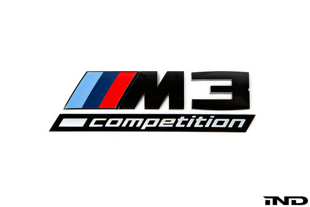 IND F80 M3 Competition Trunk Emblem - Gloss Black - 0