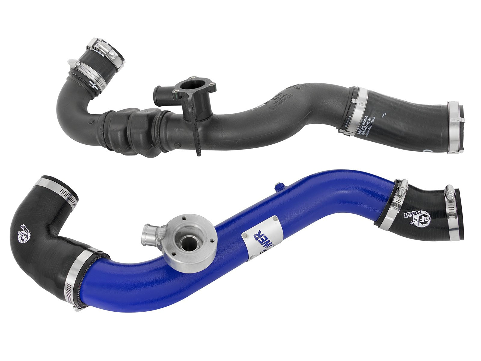 BladeRunner Aluminum Hot and Cold Charge Pipe Kit Blue Ford Mustang 15-19 L4-2.3L (t)