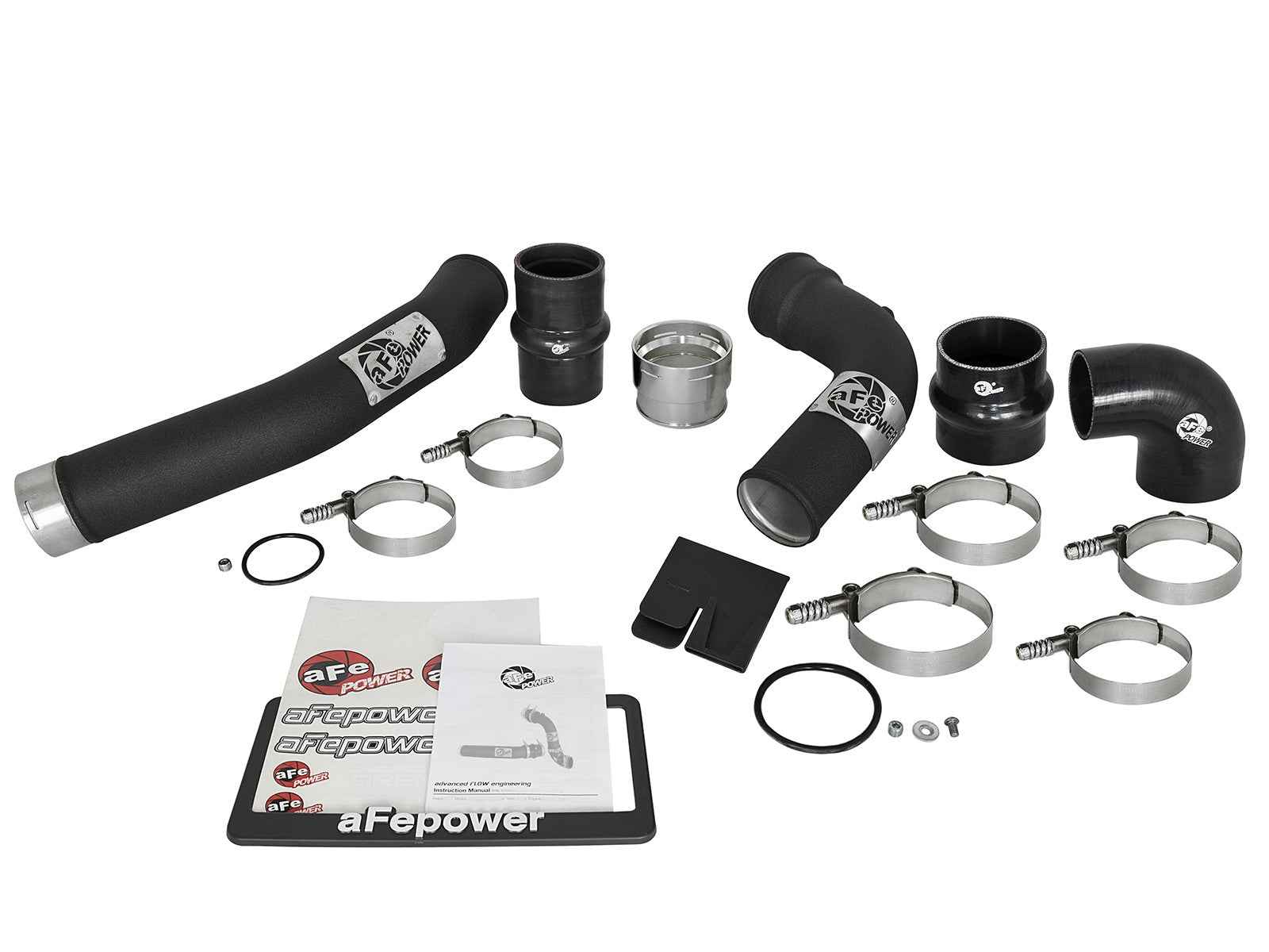 BladeRunner 3 IN Aluminum Hot and Cold Charge Pipe Kit Black Ford Diesel Trucks 17-19 V8-6.7L (td)