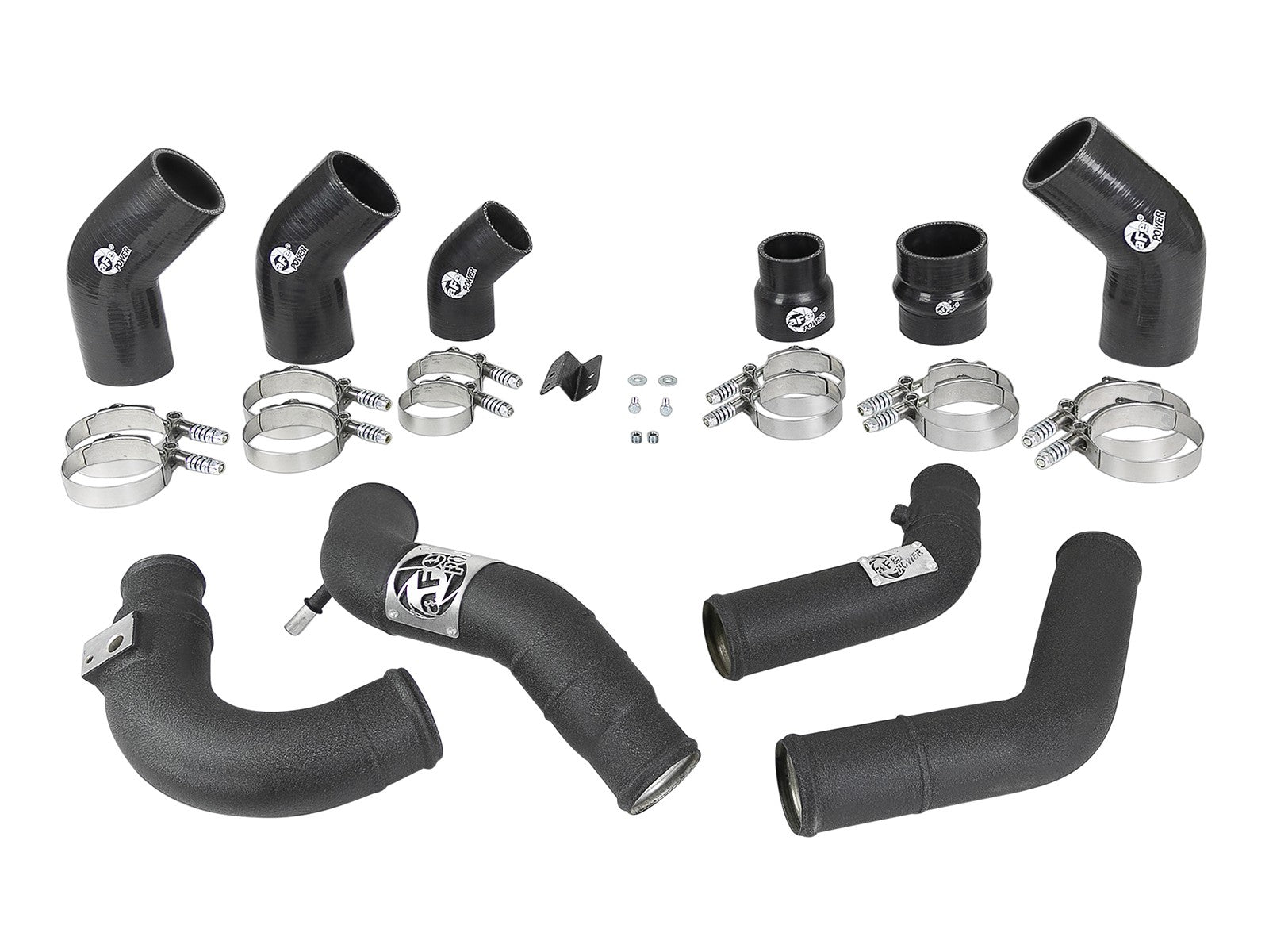 BladeRunner 2-1/4 IN & 2-1/2 IN Aluminum Hot and Cold Charge Pipe Kit Black FIAT 124 Spider 17-19 L4-1.4L (t)