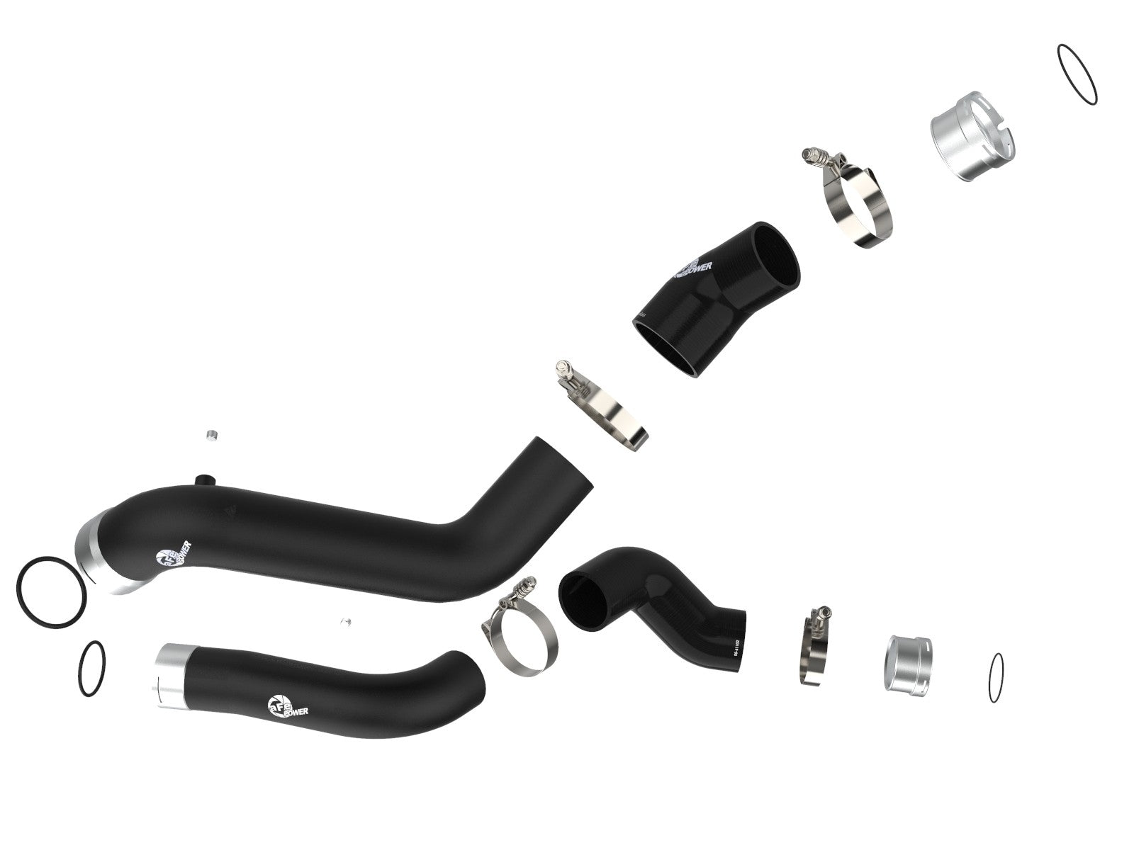 BladeRunner 2-1/2 IN to 3 IN Aluminum Hot and Cold Charge Pipe Kit Black GM Silverado/Sierra 1500 19-20 L4-2.7L (t) - 0