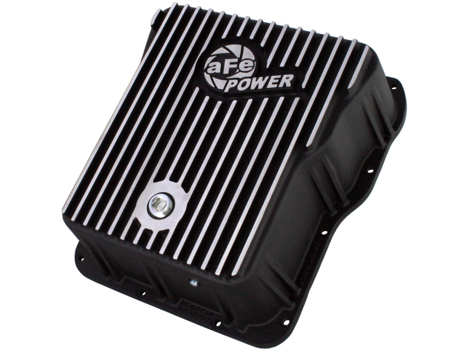 aFe Power Transmission Pan Black w/ Machined Fins  GM Diesel Trucks 01-19 V8-6.6L (td) LB7/LLY/LBZ/LMM/LML/L5P