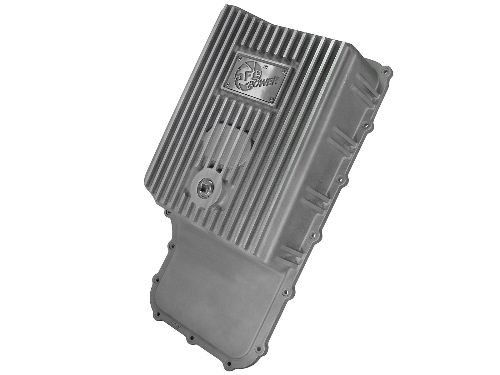 aFe Power Transmission Pan Raw w/ Machined Fins Ford Diesel Trucks 11-19 V8-6.7L (td)