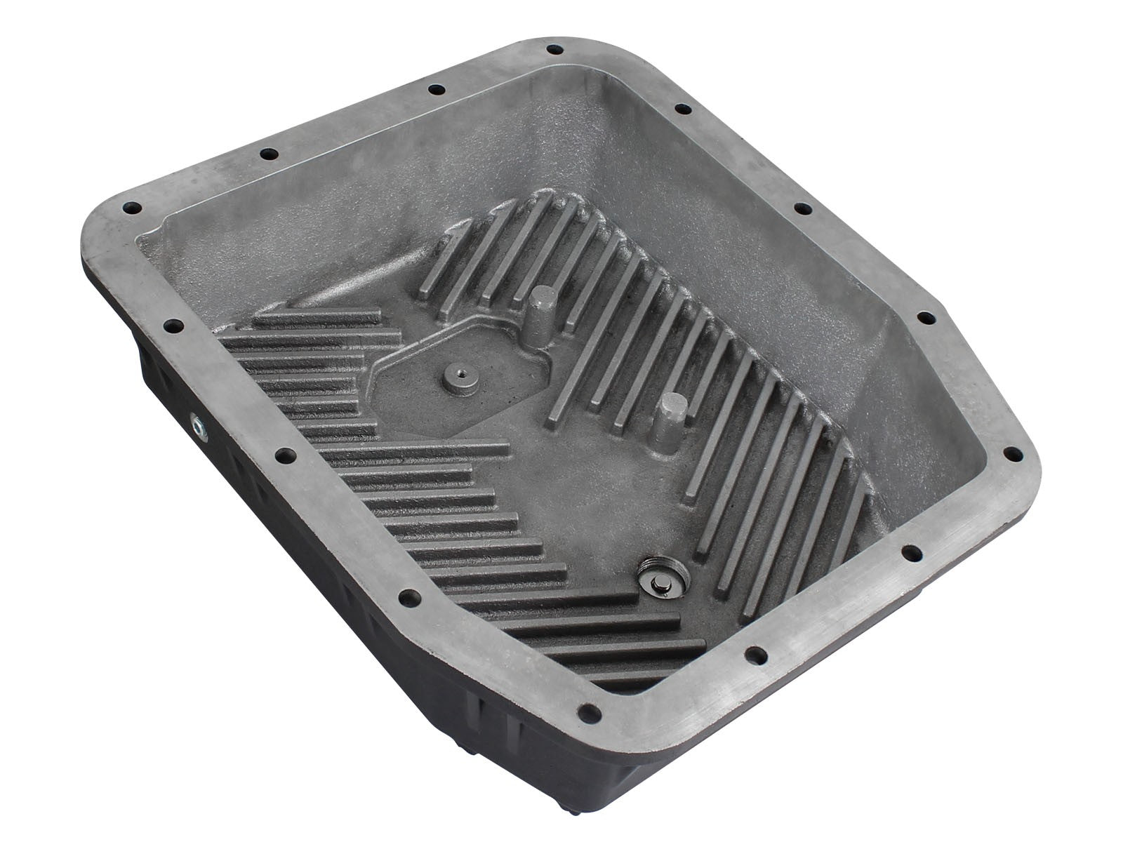 aFe Power Transmission Pan Raw w/ Machined Fins Ford Trucks 80-92 - 0