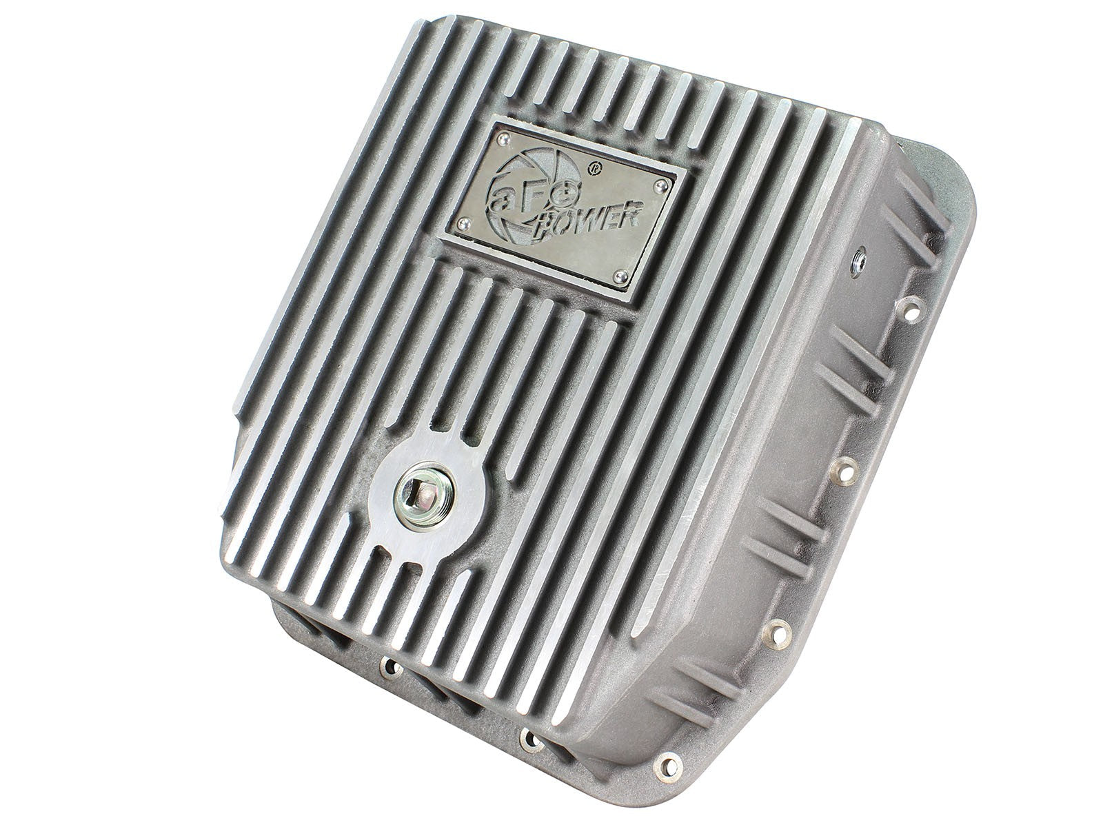 aFe Power Transmission Pan Raw w/ Machined Fins Ford Trucks 93-08